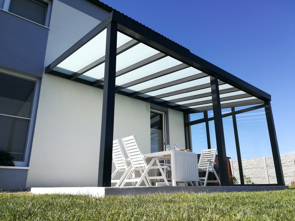 Pergola antracit RAL 7016 500 x 250 cm provedení DELUXE