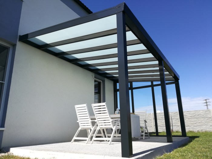 Pergola antracit RAL 7016 700 x 250 cm provedení DELUXE