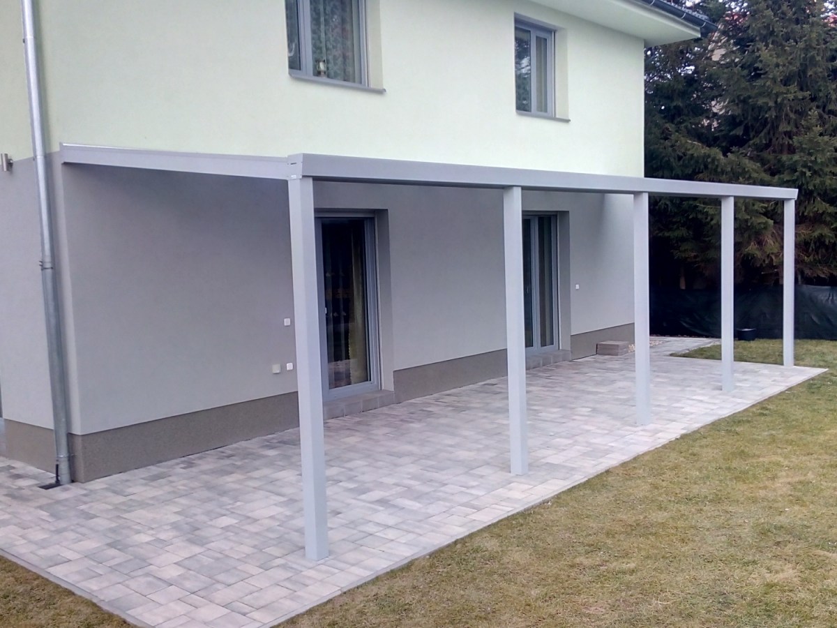 Pergola stříbrná RAL 9006 700 x 400 cm provedení PROFI